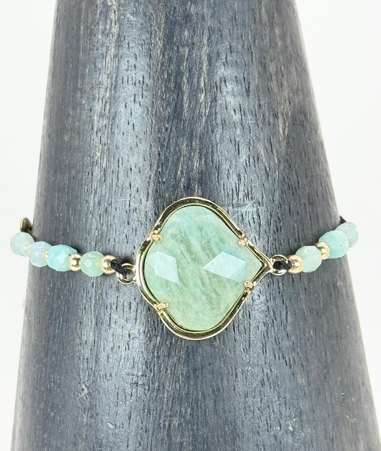 Bracelet PÉTALÉ Vert d'eau - Amazonite - MTFORJEL