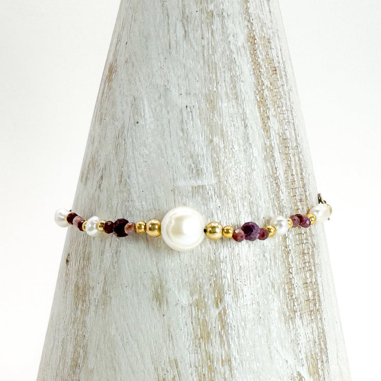 Bracelet FINEZZA LIA Bordeaux n°2 - Rubis - MTFORJEL