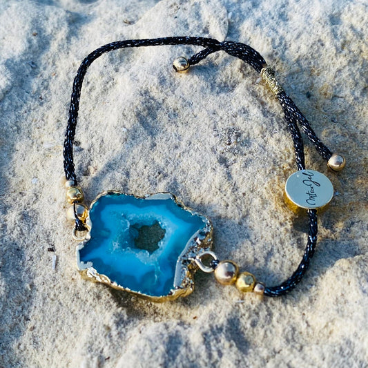 Bracelet FETTA DI VITA | Agate bleue - MTFORJEL