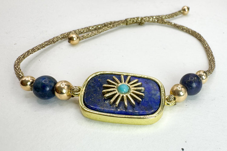 Bracelet USOLE Bleu - Lapiz lazuli et turquoise - MTFORJEL