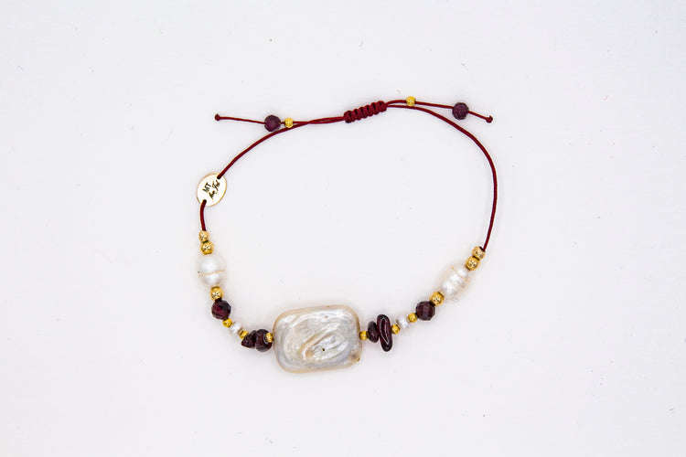 Bracelet PAVEZZA LIA Bordeaux - Grenat - MTFORJEL