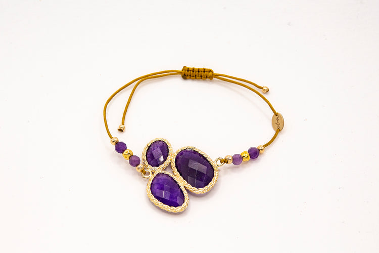Bracelet FORTUNA UNO Violet - Améthyste - MTFORJEL