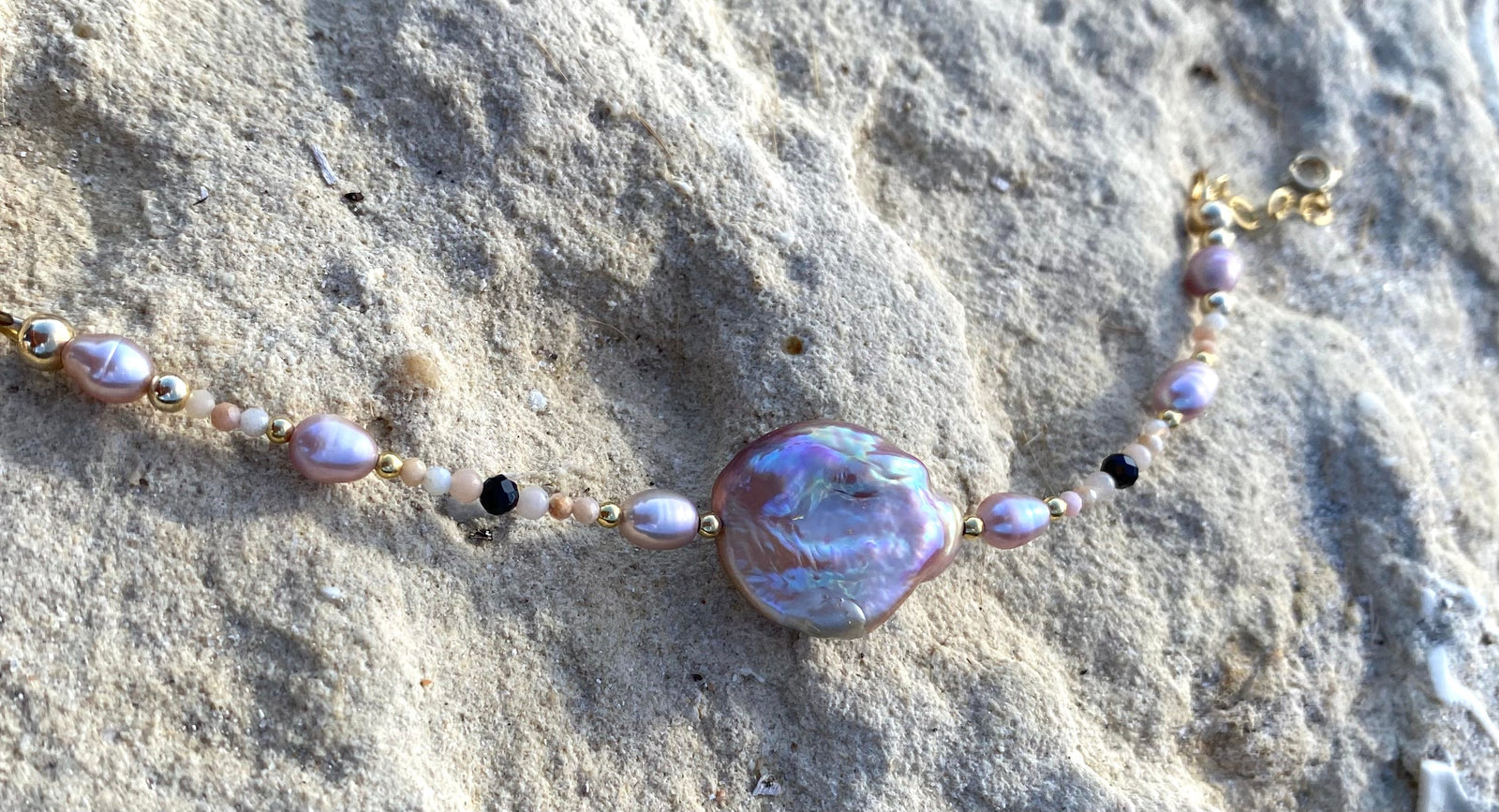 Bracelets sur chaîne en or laminé – Pierres naturelles | Marie Trani