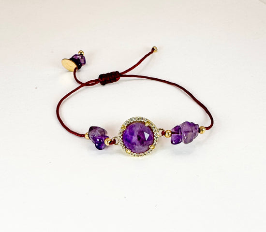 Bracelet PAVIMENTA n°1Bis Violet - Améthyste - MTFORJEL