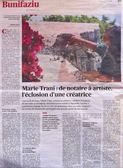 Article Corse matin portrait Marie trani