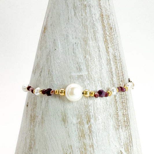 Bracelet FINEZZA LIA Bordeaux n°2 - Rubis - MTFORJEL