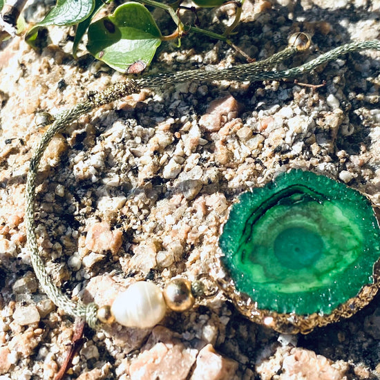 Bracelet FETTA DI VITA | Agate verte - MTFORJEL