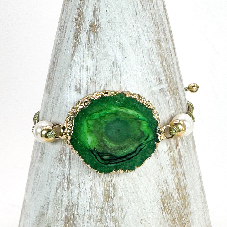 Bracelet FETTA DI VITA | Agate verte - MTFORJEL