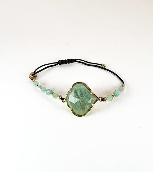 Bracelet PÉTALÉ Vert d'eau - Amazonite - MTFORJEL