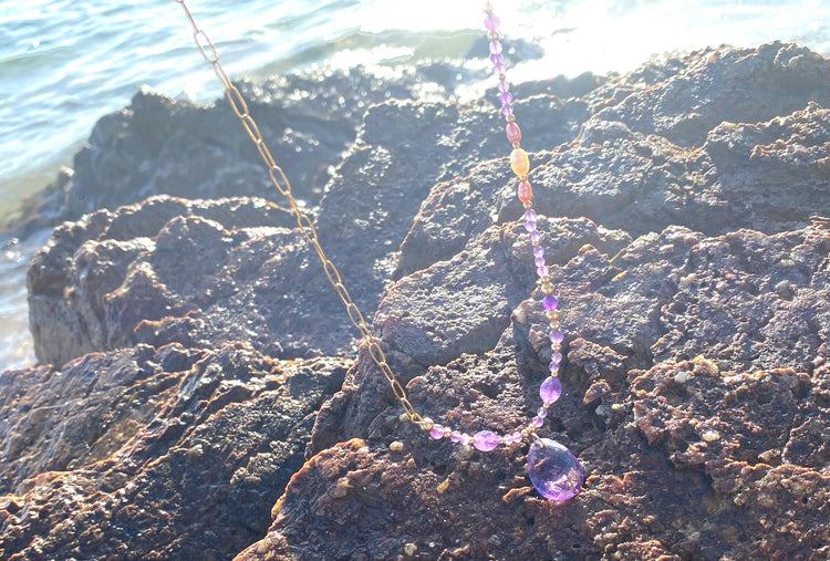 Collier GOCCIA n°1 Violet - Améthyste - MTFORJEL