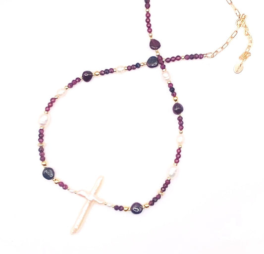Collier FERVORE KESHI | Grenat - MTFORJEL