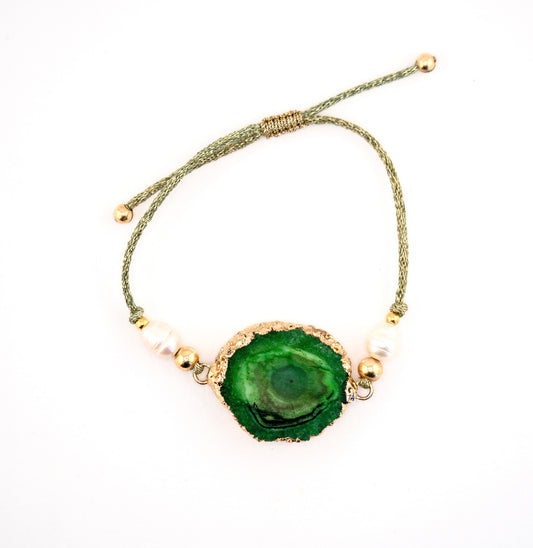 Bracelet FETTA DI VITA | Agate verte - MTFORJEL