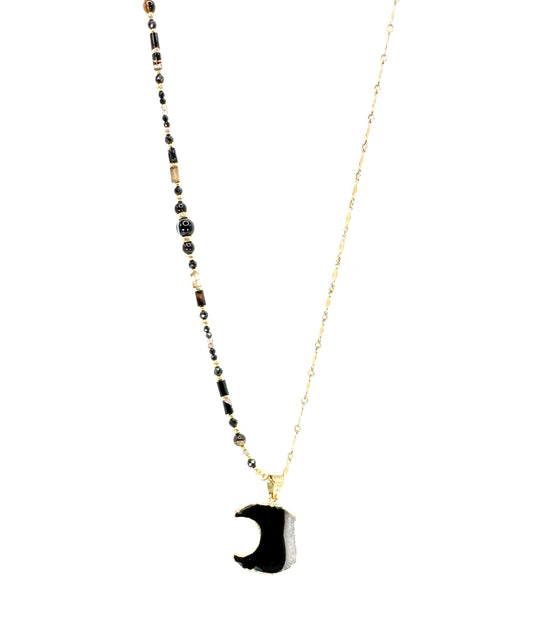 Collier FETTA DI LUNA | Agate et Onyx - MTFORJEL