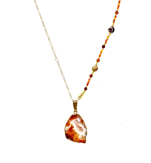 Collier FETTA DI VITA | Agate et Cornaline - MTFORJEL