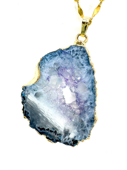 Collier FETTA DI VITA | Agate et Aigue marine - MTFORJEL