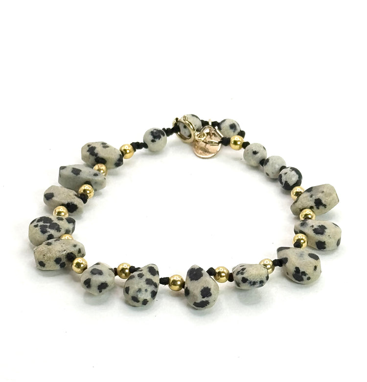 Bracelet GOCCIA | Jaspe dalmatien