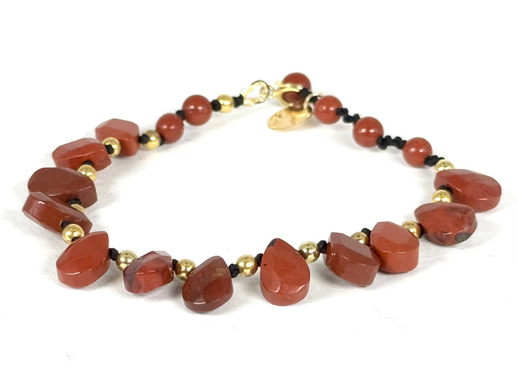 Bracelet GOCCIA | Jaspe rouge