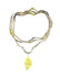 Bijou 2 en 1 au crochet FOGLIA | Collier ou Bracelet multi tours | Pendentif  FEUILLE en pierre naturelle Jade citron - MTFORJEL