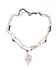 Bijou 2 en 1 au crochet FOGLIA | Collier ou Bracelet multi tours | Pendentif  FEUILLE en pierre naturelle Agate - MTFORJEL