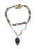 Bijou 2 en 1 au crochet FOGLIA | Collier ou Bracelet multi tours | Pendentif  FEUILLE en pierre naturelle Larvikite - MTFORJEL