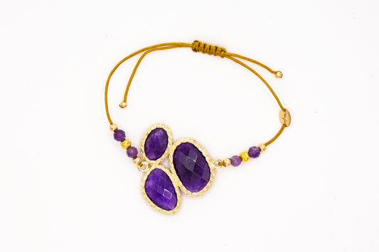 Bracelet FORTUNA UNO Violet - Améthyste - MTFORJEL